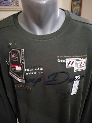 Suits: Sweatshirt, 3XL, 4XL, color - Green — 2