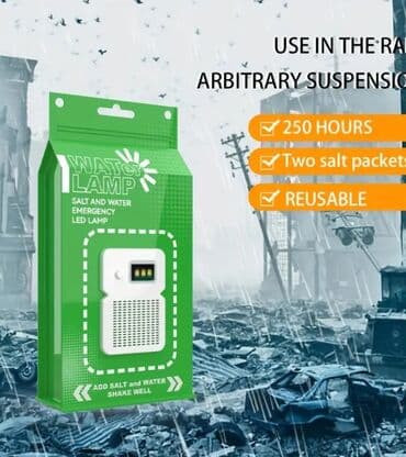 WATer LAMP – LED hitna lampa na so i vodu Opis: - Prijenosna LED