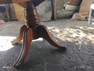 okrugli stolovi na razvlačenje: Okrugli drveni trpezarijski sto na razvlačenje - Materijal: puno — 5