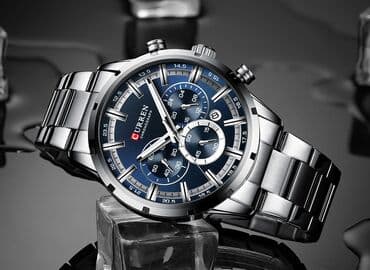 srebrna ogrlica sa krsticem: Classic watch, Curren, Male — 1