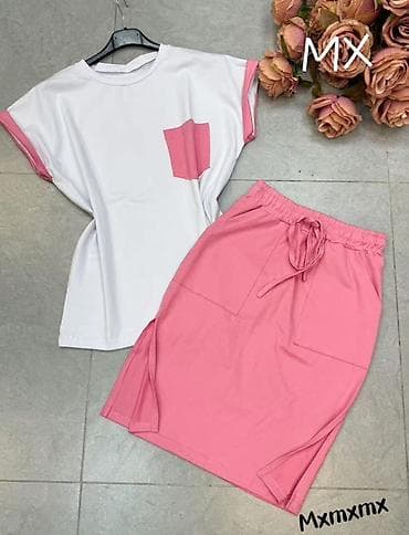 Kompleti: ✅Dvodelni ženski komplet – majica i suknja
✅2000 di — 4