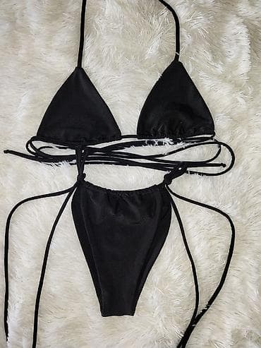 deadpool odelo: Ženski bikini set – minimalistički trouglasti model sa vezivanjem - — 3