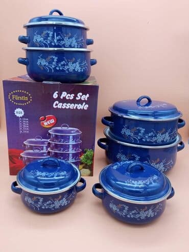 fisher posudje: Set od 6 Emajliranih šerpi Fursten Cena 3500 dinara+Ptt 360 dinara — 2