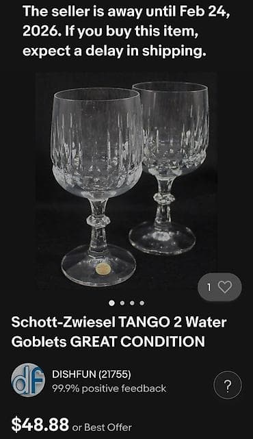 casa kristal: Case Zwiesel olovni kristal Tango za vino Nemacke iz 80ih.god — 3