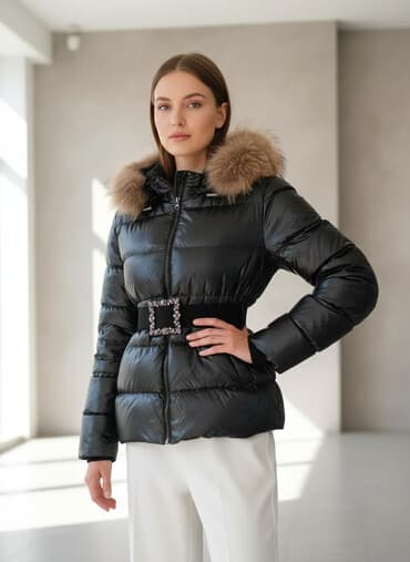 parka sa krznom: M, Jednobojni — 1