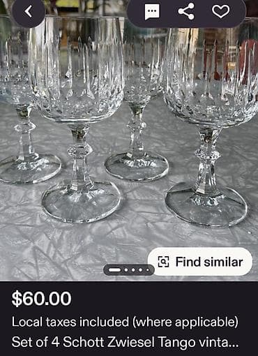 casa kristal: Case Zwiesel olovni kristal Tango za vino Nemacke iz 80ih.god — 4