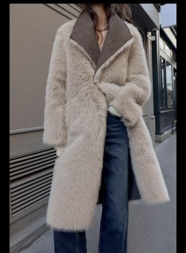 lidl prsluk sa dva lica: S, With lining, Faux fur, color - Khaki — 2