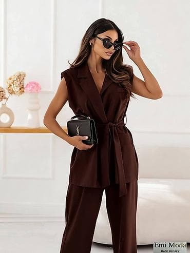 patike zenske: Ženski komplet bez rukava sa pojasom – elegantan i komforan - — 3