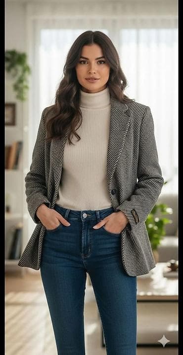 Ženski komplet za svakodnevni i poslovni stil - Sako: klasičan kroj