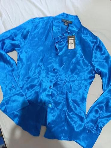 PRIMARK košulja – satenski sjaj, tirkizno/plava - Brend: Primark -