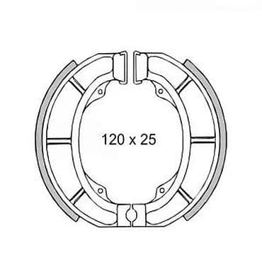 grejaci za sedista: Kočione pakne 120 x 25 - Tip: set kočionih paken (bubanj kočnice) - — 2