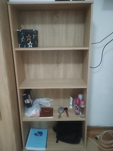 matis regali akcija: Drvena polica/regál sa 4 nivoa - Materijal: iverica u dekoru svetlog — 1