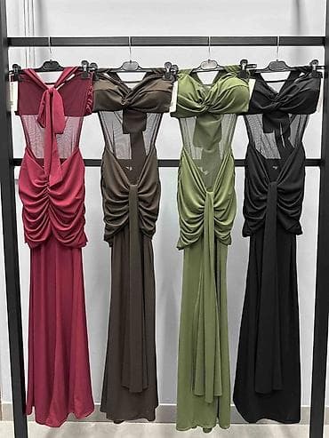 moderna odeća: 🔥Elegantna duga haljina na pertlanje oko vrata - Kroj: uska silueta — 5