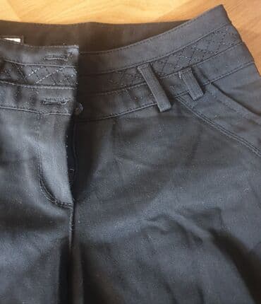pantalone 38: Cigaret model, crne klasicne pantalone ravne kraci model, broj 38  — 1