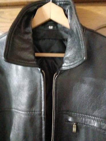 kvl jakne: Muška kožna jakna, crna, veličina 50 - Materijal: prirodna koža — 7