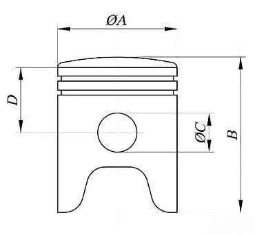 Yamaha: Klip set Meteor - Proizvođač: Meteor - Tip: klip za dvotaktne motore — 5