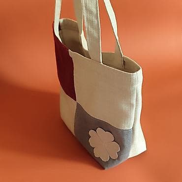 torbe od platna: Platnena tote torba – patchwork dizajn - Ručno šivena torba od — 4