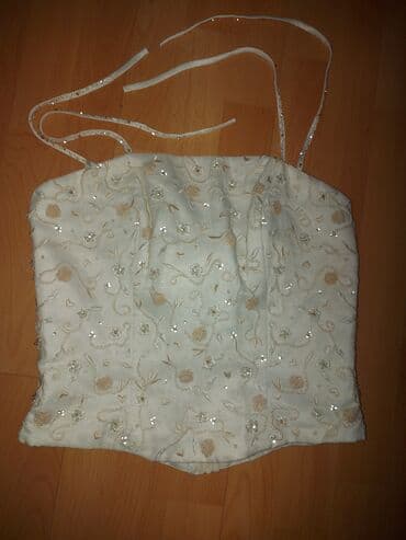 korset kais: XL (EU 42), Polyester, Floral, color - ivory — 2
