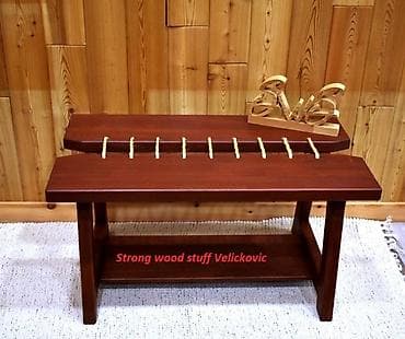 Stilski nameštaj: KLUB STO napravljen od lamiliranog drveta Sibirskog arisa. Boja — 1