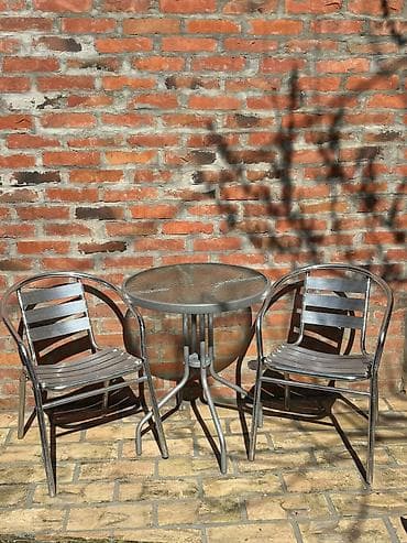 Bistro set za terasu/balkon – aluminijum - Set uključuje: okrugli sto