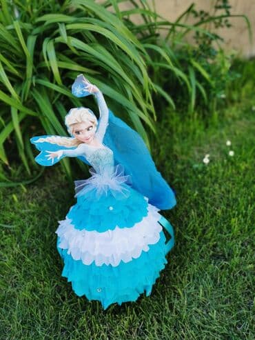 step deke: Birthday decoration, color - Light blue, New — 2