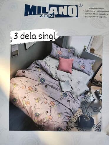 Pamučna posteljina Cena 2300 din Set sadrzi 3 dela: Jorganska navlaka