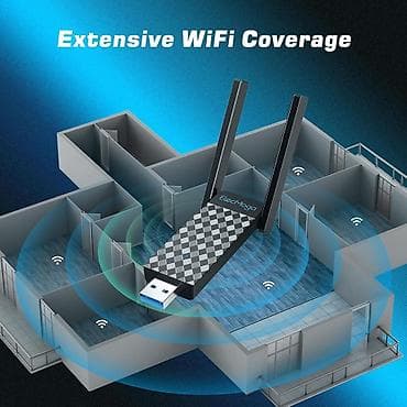123 igre: USB Wi‑Fi adapter ElecMoga sa dvostrukom antenom i pojačanjem 5 dBi - — 6