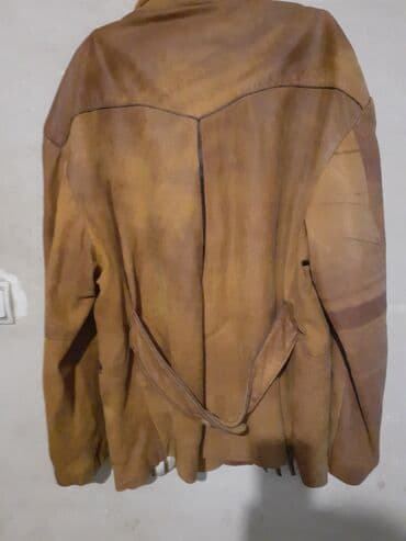 Sweatpants: Leather jacket Genuine leather, 2XL, color - Brown — 2