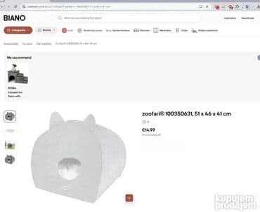 Domaće životinje: *** AKCIJA *** #2452 Krevet Šator Kućica za mačke ZOOFARI; **Potpuno — 5