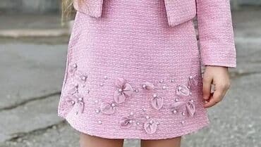 satenske pidzame: Sako, suknja, satenska bluzica i dokolenice u kompletu za princezice — 2