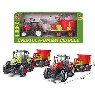 kupujem prodajem deciji auto na akumulator: Traktor sa prikolicom – igračka za decu 3+ Realističan traktor sa — 1