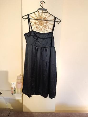 Muška obuća: Crna haljina na bretele - Klasičan A-kroj, dužina do kolena ili malo — 1