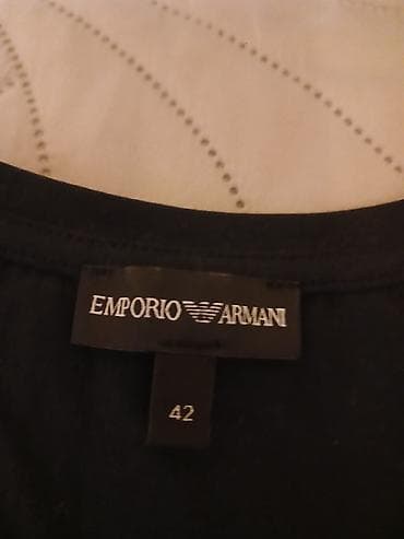 plave majice: Emporio Armani majica dugih rukava – ženska - Model: klasična majica — 2