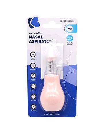 šlauf za bebe sa krovom: Nazalni aspirator protiv refluksa – pink | KIKKA BOO Praktičan — 2