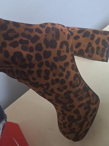 srebrne sandale na platformu: Nove skroz Fenomenalne-Ženske kratke čizme sa životinjskim printom — 1