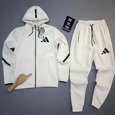 Men's Clothing: Set, S, Adidas, color - White, Cotton — 2