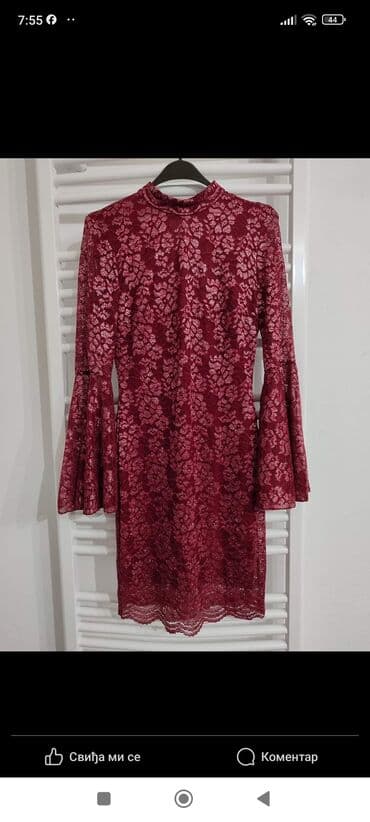 Underwear: S, color - Burgundy, Evening, Long sleeves — 1