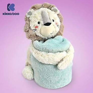 polovne seckalice za granje: KikkaBoo Baby ćebence sa plišanom igračkom 70x100 – Jungle King — 4