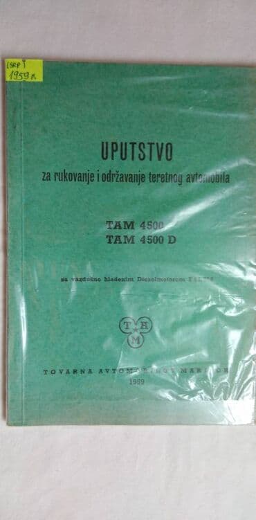 sila sve epizode sa prevodom na srpski: Tehnicko uputstvo za rukov. i odrzav.teretnog auta TAM 4500 i — 1