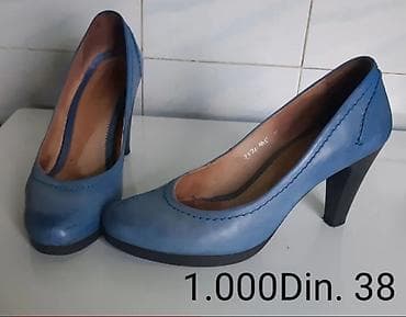 Donji delovi trenerke: Ženske salonke na štiklu - Boja: plava - Model: klasične salonke sa — 1