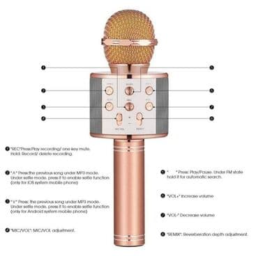 bežični usisivač cena: Mikrofon karaoke WS-858 Cena 1700din Dostupan u više boja! svetlo — 4
