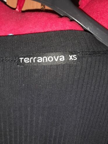 ženske tunike dugih rukava: Terranova, XS, Geometrijski, bоја - Crna — 3