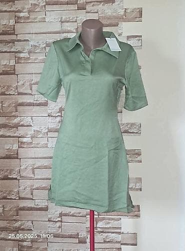 mint boja haljine: Elegantne haljine – više modela 1) Duga mint haljina - Bez rukava, V — 9