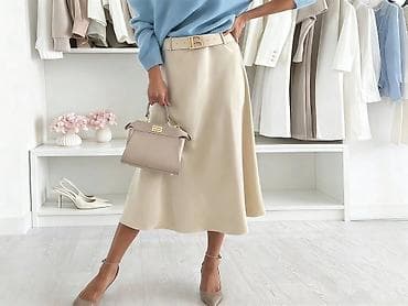 njujorker suknje: 💫Satenasta midi suknja A‑kroja
✅2200 din — 9