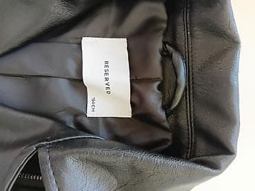 jakne l: Dečja crna biker jakna – Reserved, veličina 104 cm. - Materijal — 3