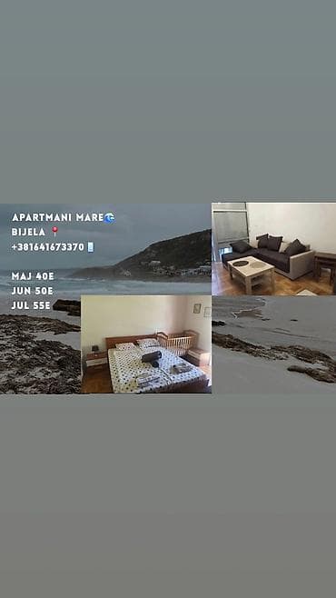 Apartmani Mare – Bijela Udobni apartmani u Bijeloj, idealni za letnji