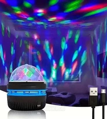 sony mini linija: LED disko projektor – RGB rotirajuća svetleća kugla - Kompaktna disko — 5