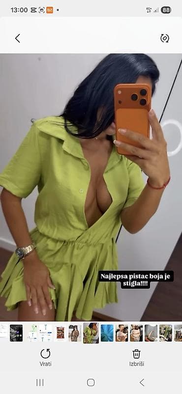 pull i bear srbija: - Elegantni ženski komplet sa printom u zemljanim tonovima. Kimono — 2