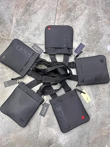crna lakovana torbica: Muške torbice za nošenje preko grudi (slim “crossbody/waist bag”) – — 5
