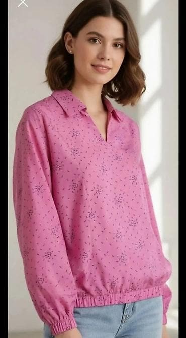 nike helanke roze: Roze bluza sa dezenom sitnih tačkica/crtica, idealna za svakodnevno — 1